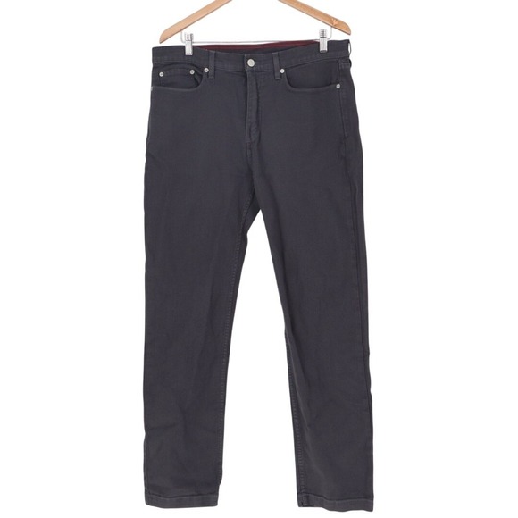 American Giant Roughneck Straight Jeans Mens 34x32 Charcoal Gray Canvas Mid Rise - Picture 2 of 7